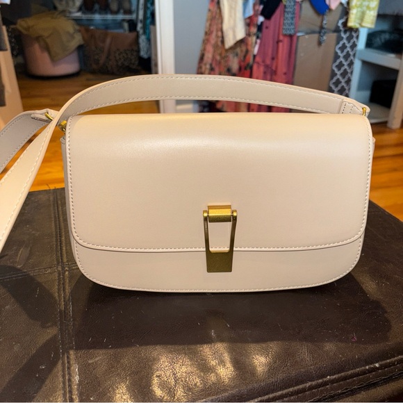 Rachel Zoe Cream Shoulder Bag with Gold Accent - Picture 1 of 11
